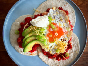 Huevos Rancheros door the Hungry Dutchman