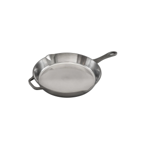 PitmasterX 12" mirror polished skillet met steel
